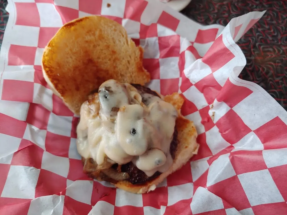 Burger with Swiss Cheese